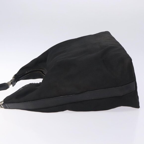 GUCCI Shoulder Bag Nylon Black Silver 001 1955 Auth - Picture 11 of 16